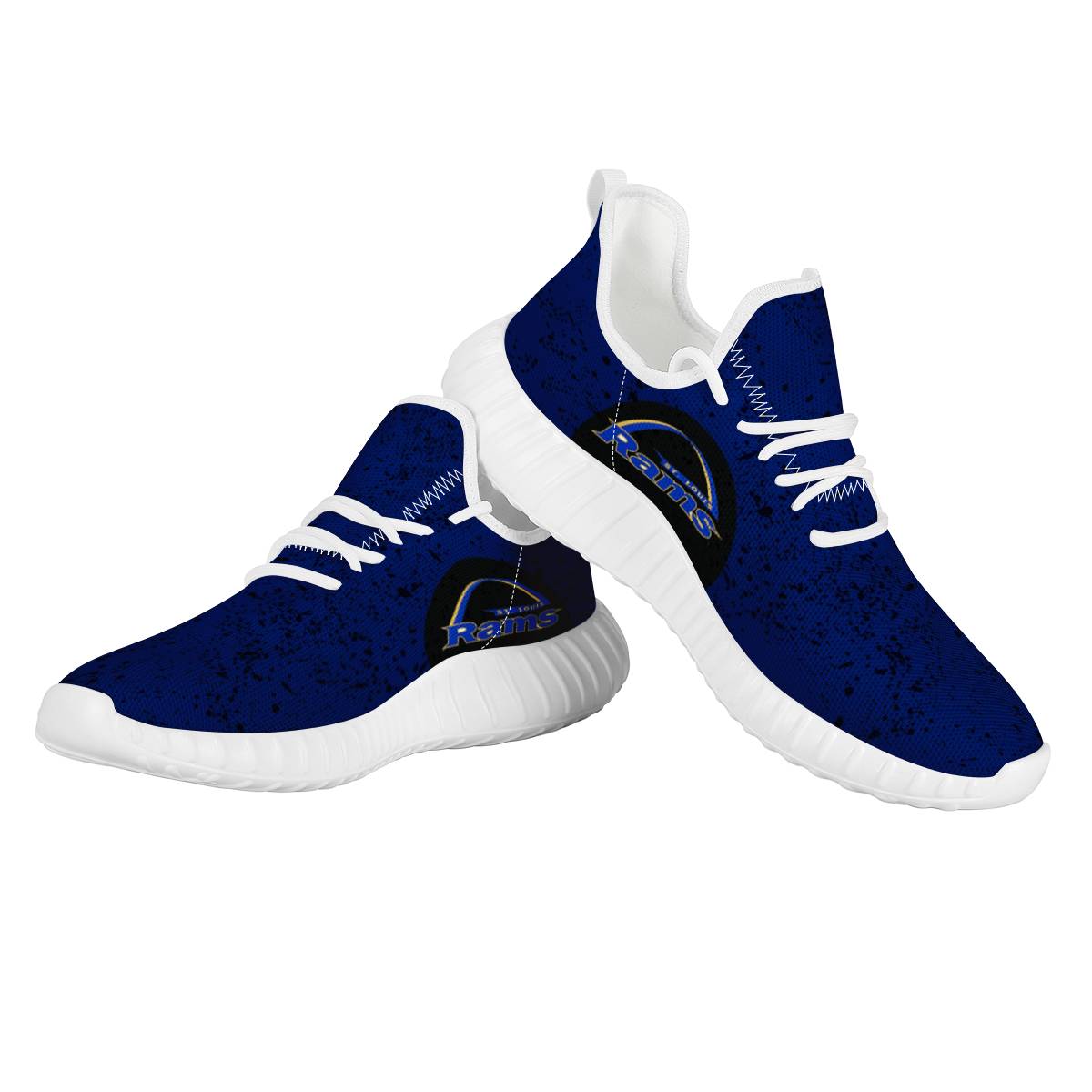 Women's Los Angeles Rams Mesh Knit Sneakers/Shoes 007